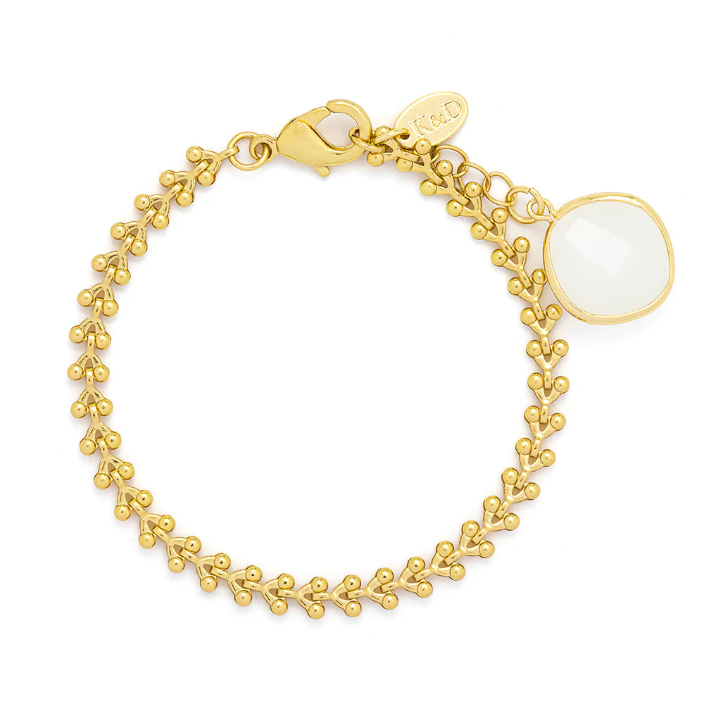 KNIGHT & DAY - White Opal Drop Bracelet