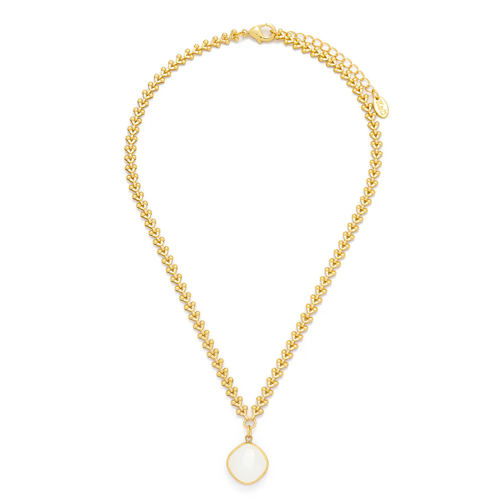 KNIGHT & DAY - White Opal Drop Necklace