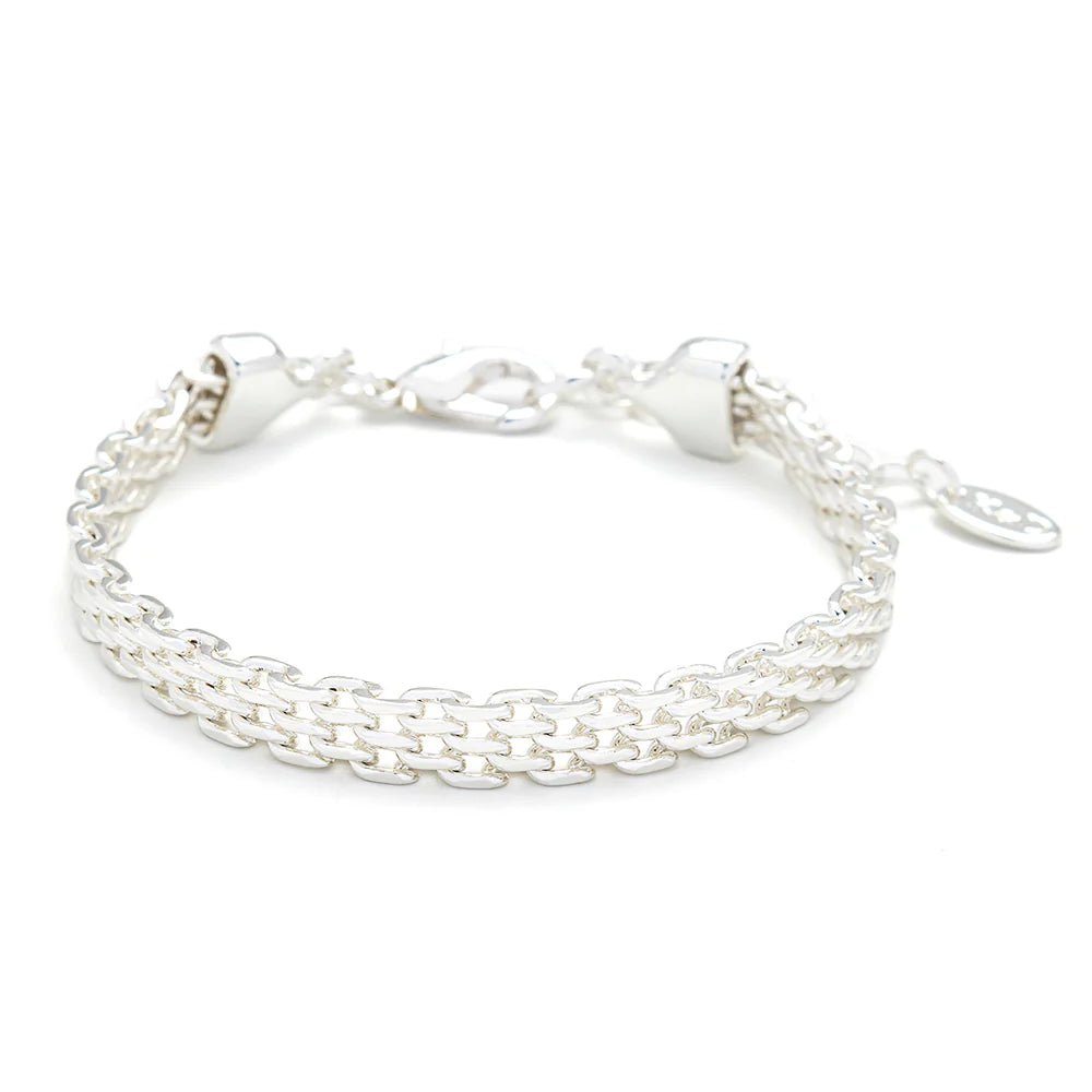 KNIGHT & DAY - Mesh Chain Silver Bracelet
