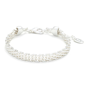 KNIGHT & DAY - Mesh Chain Silver Bracelet