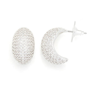 KNIGHT & DAY - Crystal Encrusted Chunky Hoop Earrings