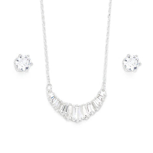 KNIGHT & DAY - Baguette Style Necklace/Earring Set