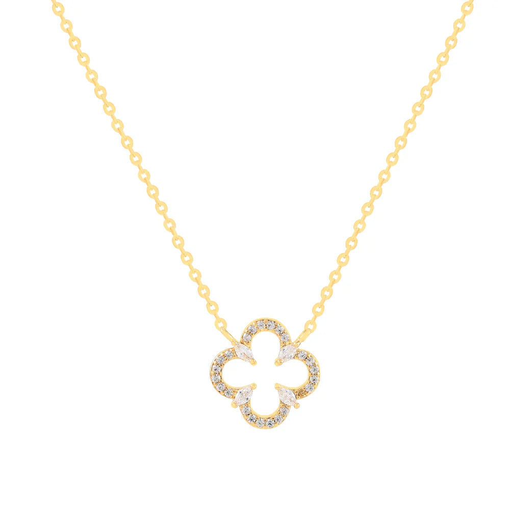 KNIGHT & DAY - Gold Clover Necklace
