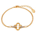 KNIGHT & DAY - Clover and Crystal Bracelet