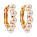 KNIGHT & DAY - Faux Pearl hoops