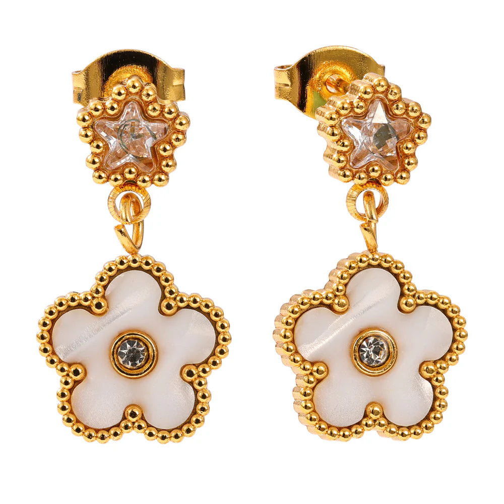 KNIGHT & DAY - White Clover Earrings