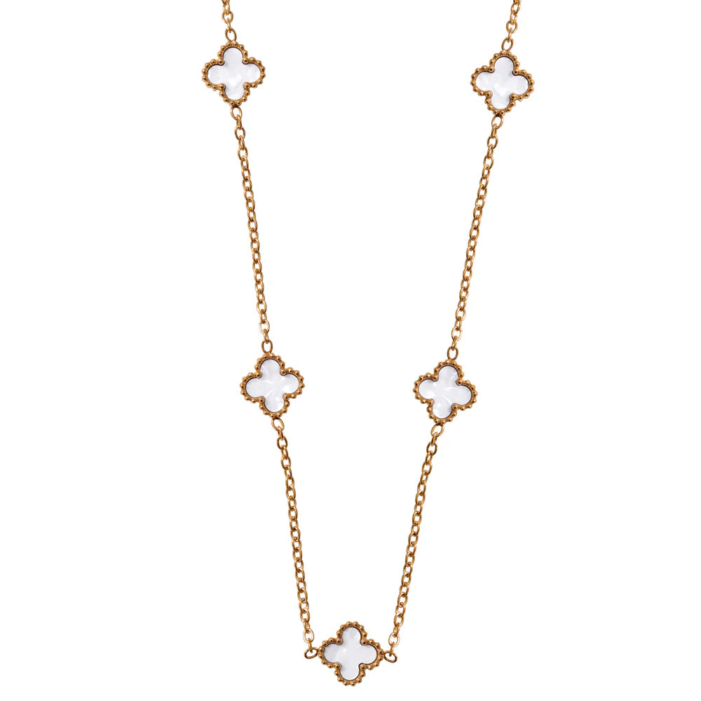 KNIGHT & DAY - White Clover Necklace
