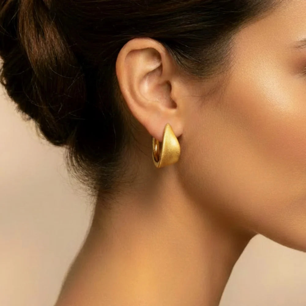 KNIGHT & DAY -  Delilah Brushed Gold Plated Earrings