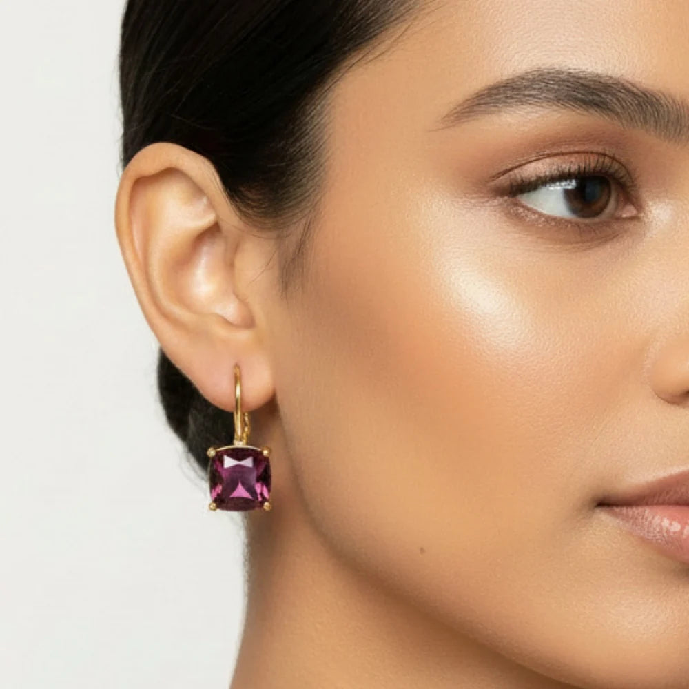 KNIGHT & DAY -  Genevieve Amethyst Earrings