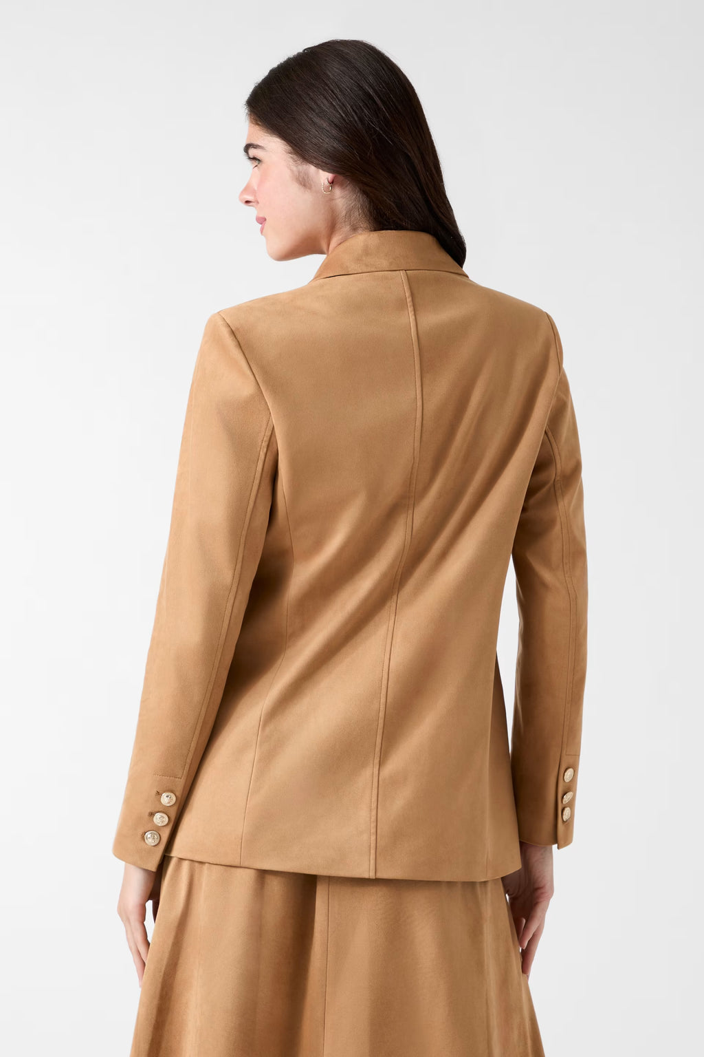 GUESS Mia Single Breasted Blazer in Sand
