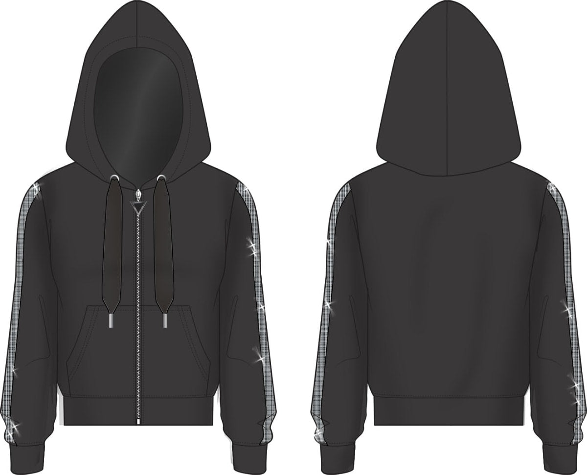 GUESS Hooded Victoire Zip Up Black