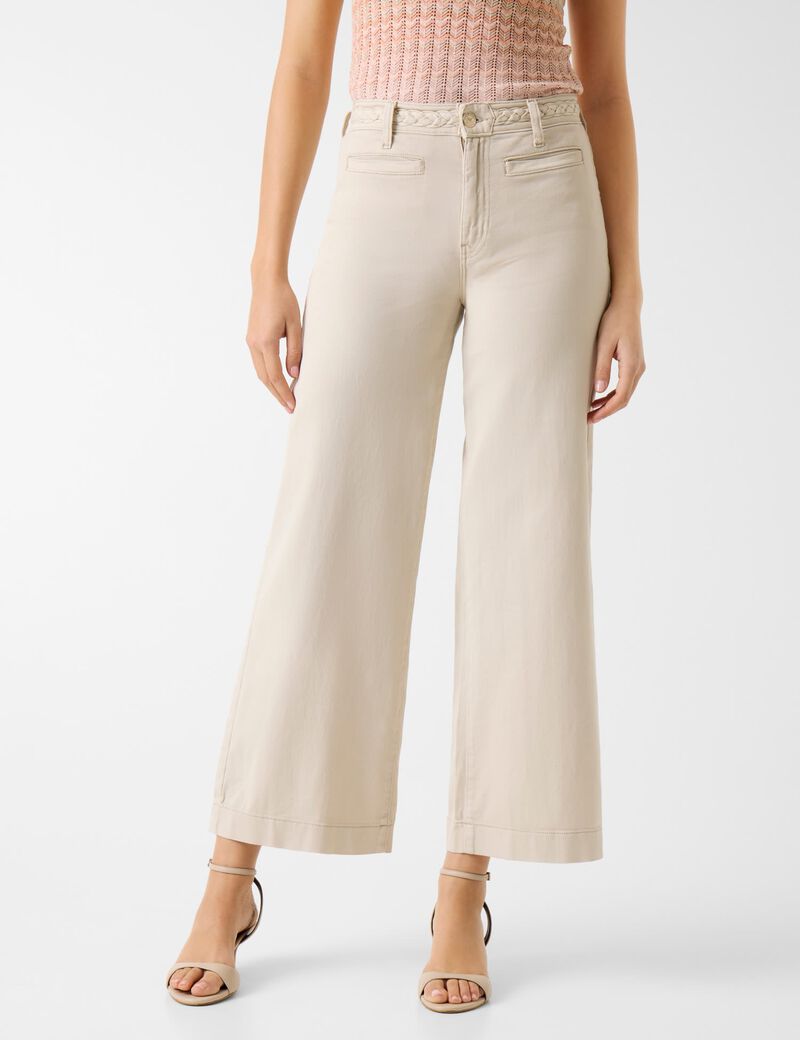 GUESS Zoya Wide Leg Crop Chino Jeans