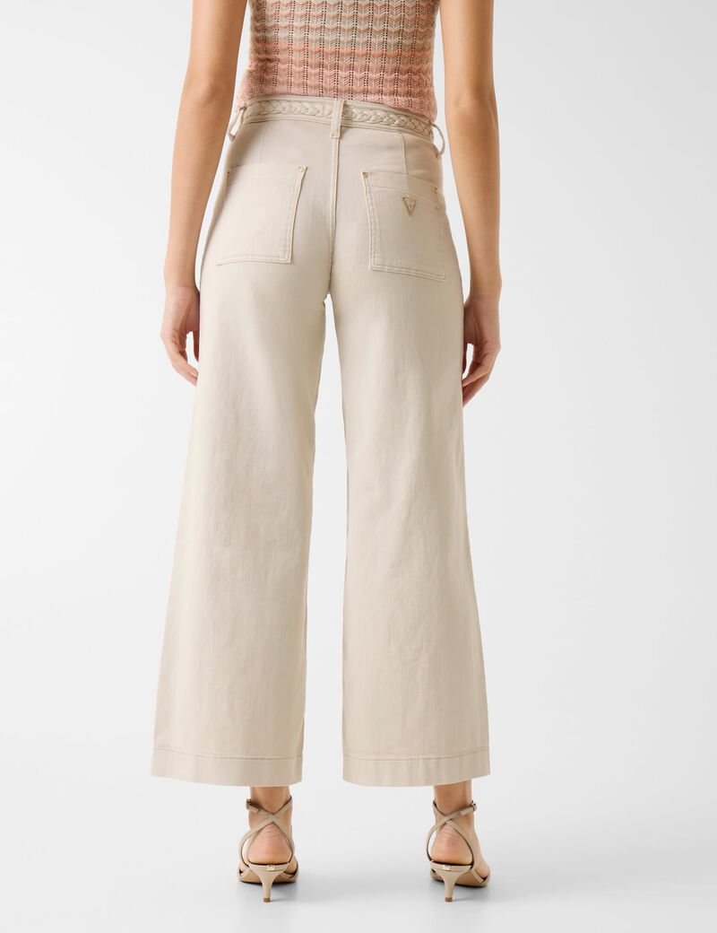 GUESS Zoya Wide Leg Crop Chino Jeans