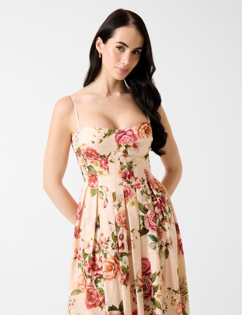 GUESS SL Bria Linen Dress Floral