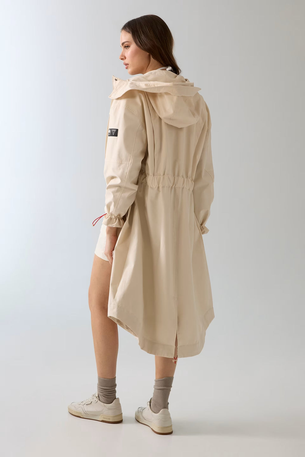 Guess North Sails Long Parka Jacket Cream