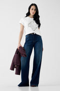GUESS White 4G circle Tee Shirt
