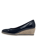 Tamaris Wedge Pump Navy Patent