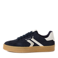 Tamaris Navy/White Leather trainers