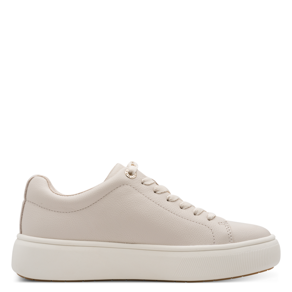 Tamaris Ivory Leather trainers