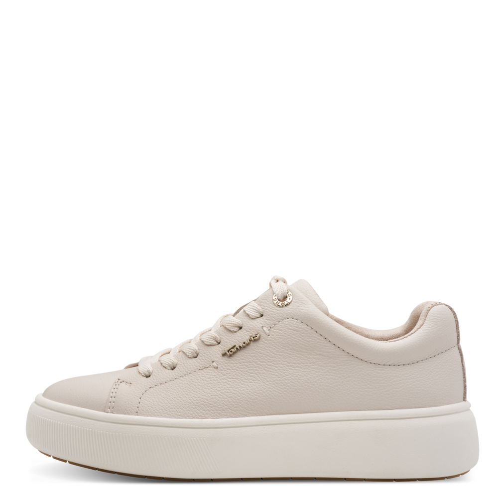 Tamaris Ivory Leather trainers
