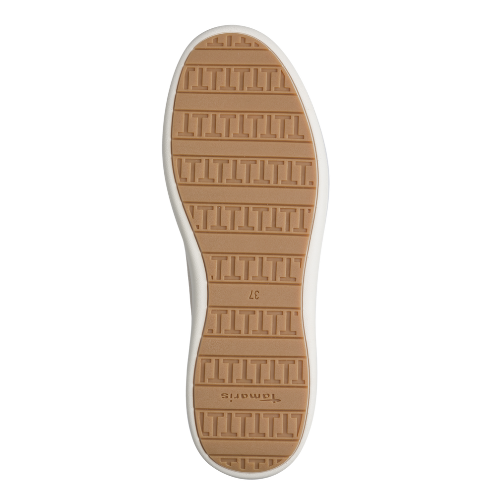 Tamaris Ivory Leather trainers