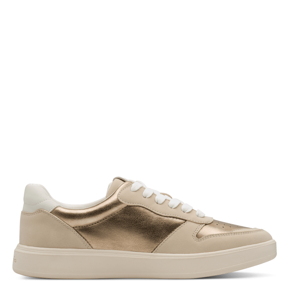 Tamaris Gold/Beige Vegan Trainer