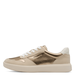 Tamaris Gold/Beige Vegan Trainer