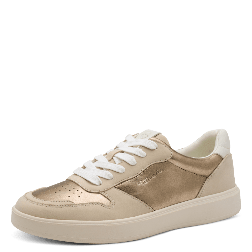 Tamaris Gold/Beige Vegan Trainer