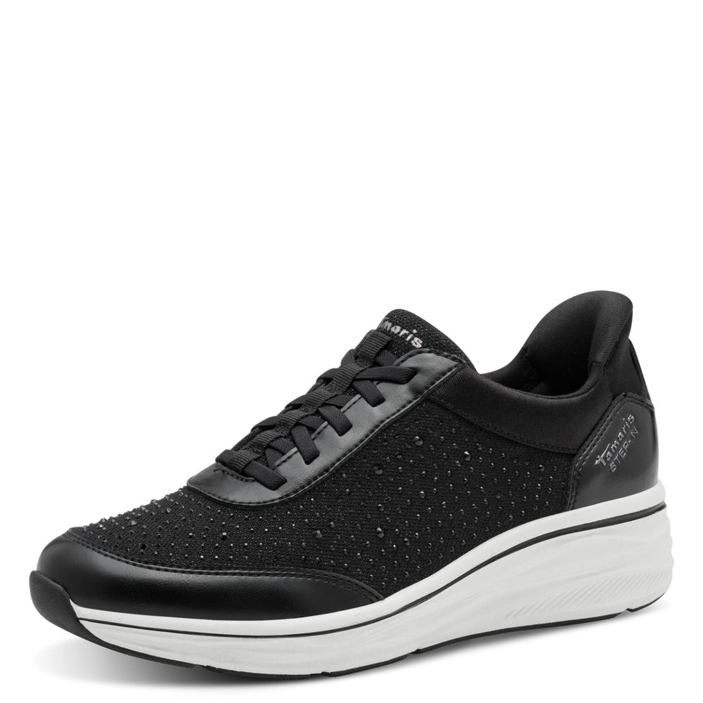 Tamaris Step In Black Walking Shoe