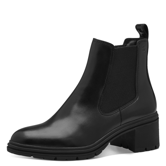 Tamaris Leather Ankle Boot Black