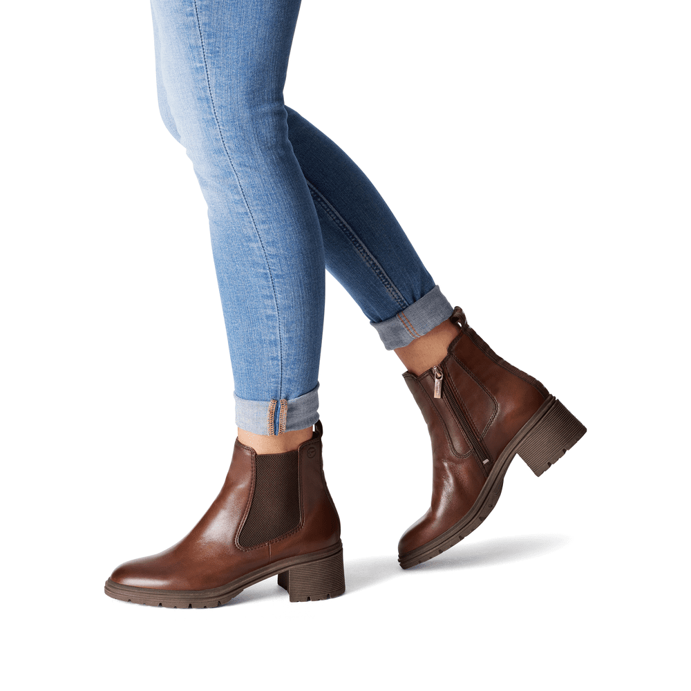 Tamaris Leather Cognac Boot