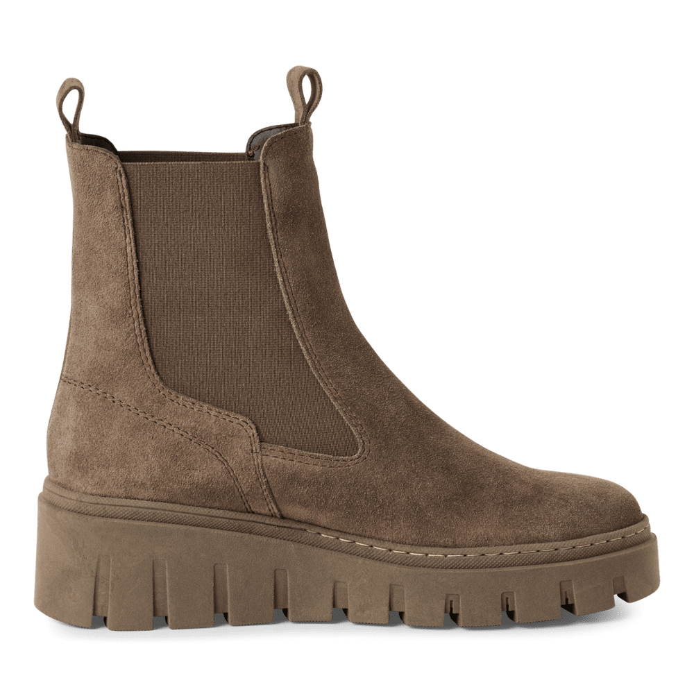 Tamaris Leather Chelsea Boot Taupe