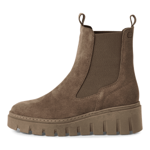 Tamaris Leather Chelsea Boot Taupe
