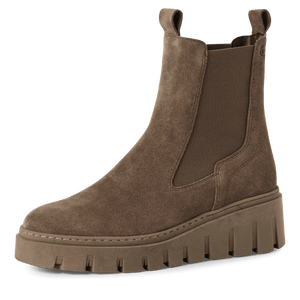 Tamaris Leather Chelsea Boot Taupe
