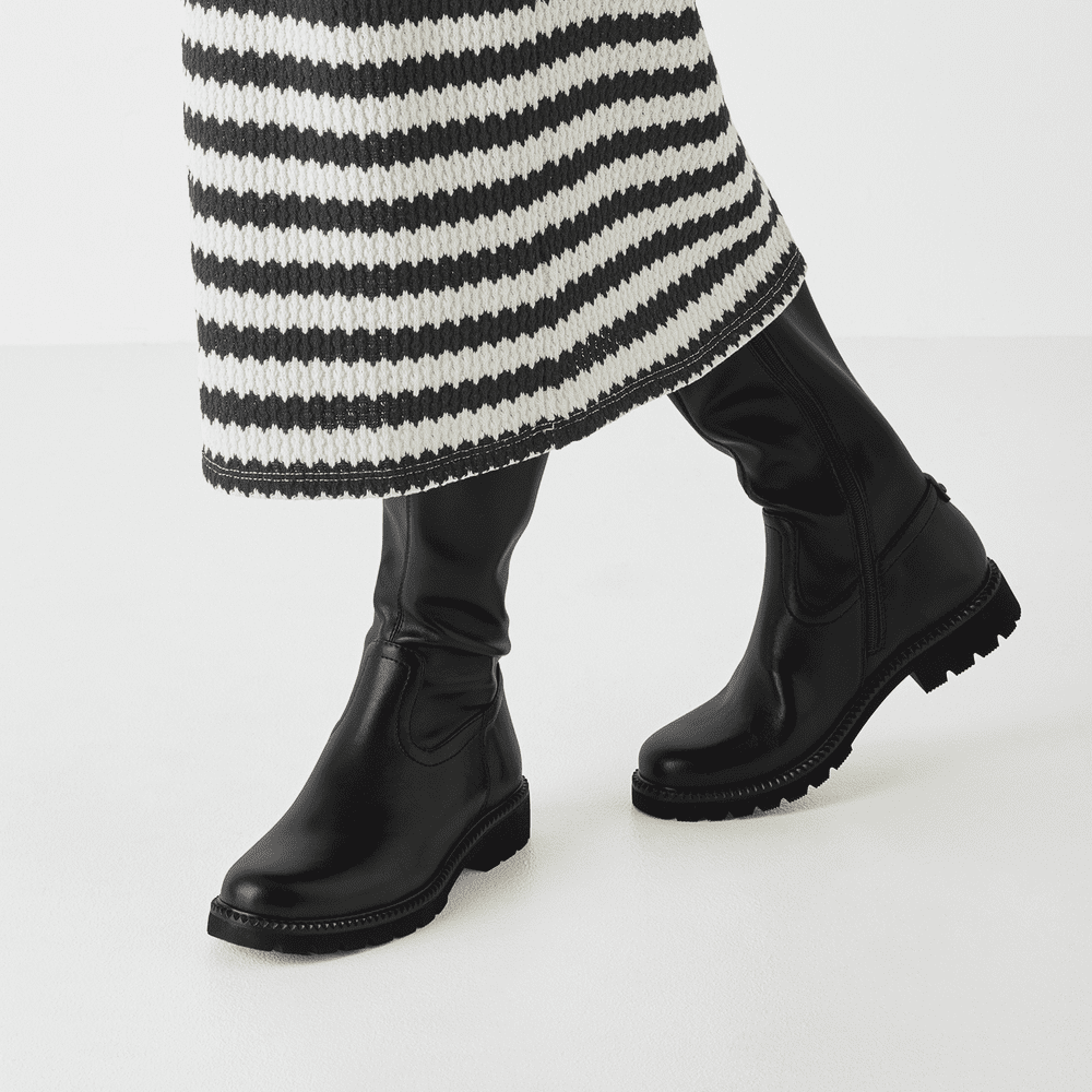 Tamaris Black Knee High Boots