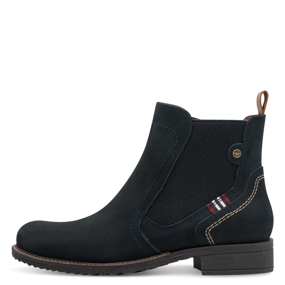 Tamaris Nubuck Navy Chelsea Boot