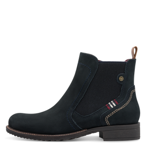 Tamaris Nubuck Navy Chelsea Boot