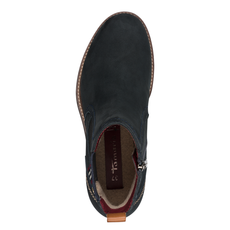 Tamaris Nubuck Navy Chelsea Boot
