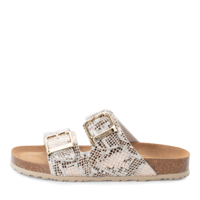 Tamaris Snakeskin Sliders