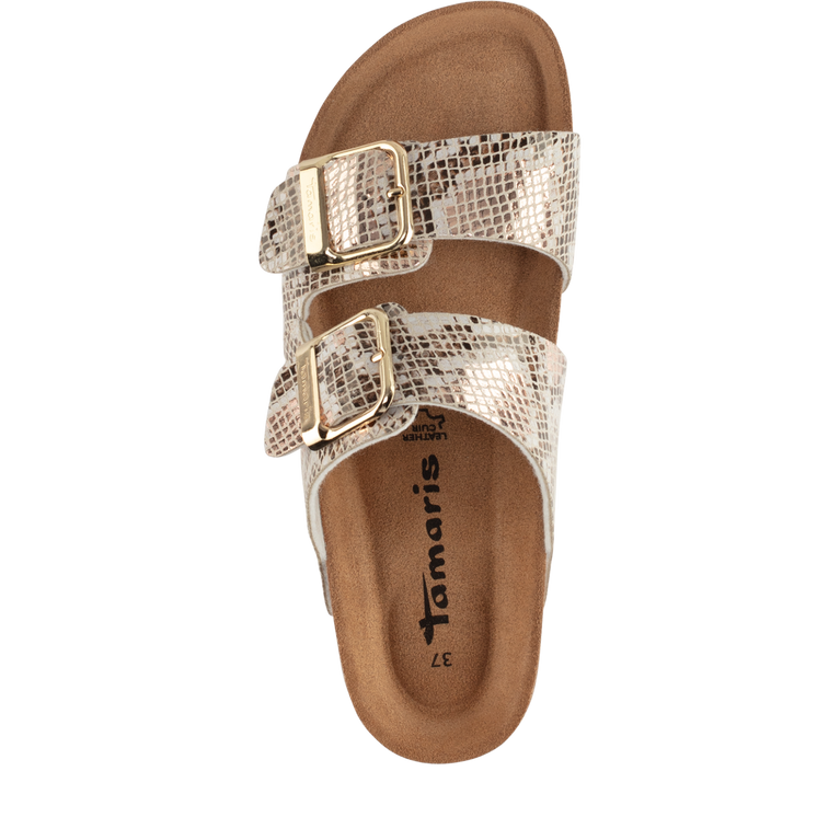 Tamaris Snakeskin Sliders