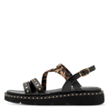 Tamaris Leopard Print Leather Sandal