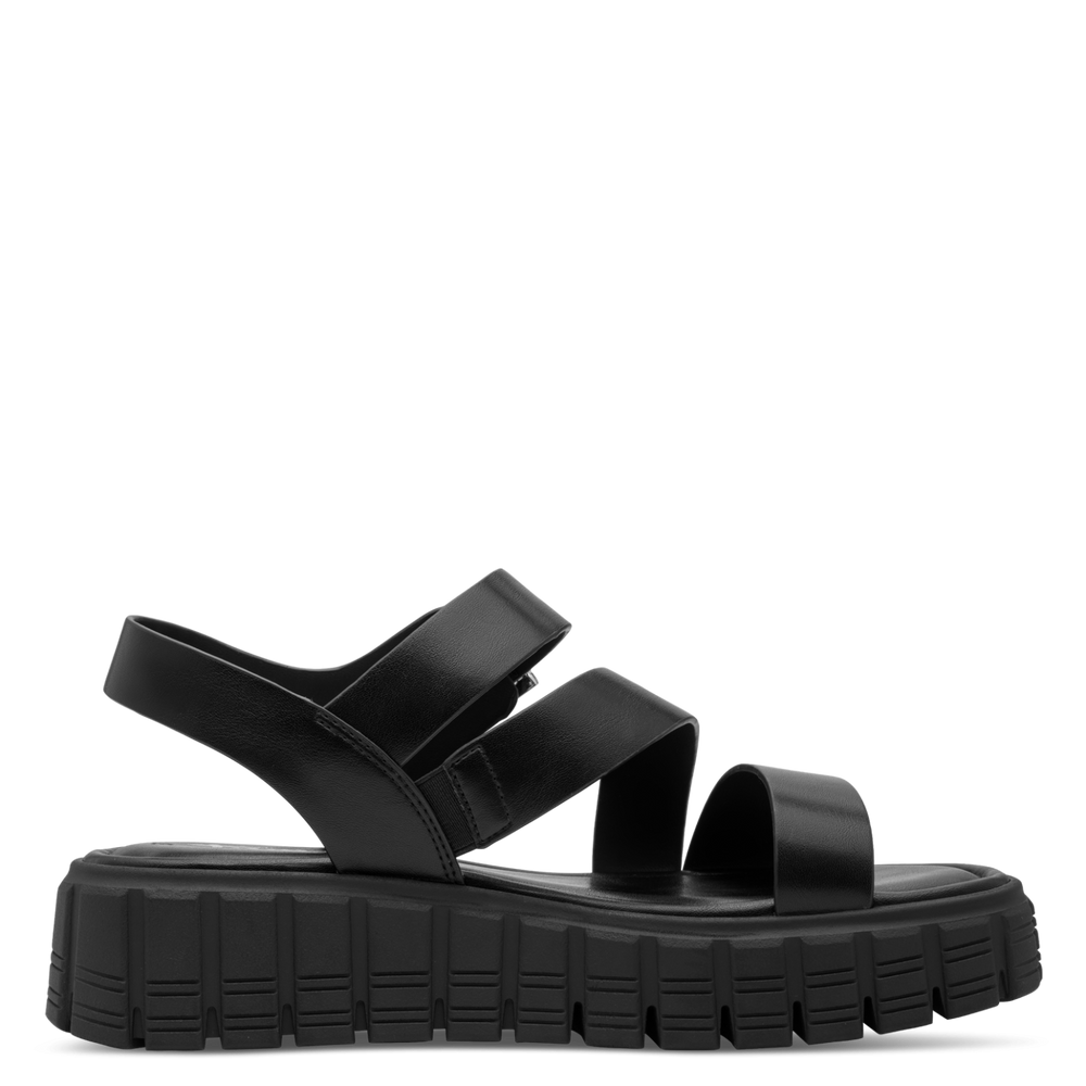 Tamaris Black Leather Sandal