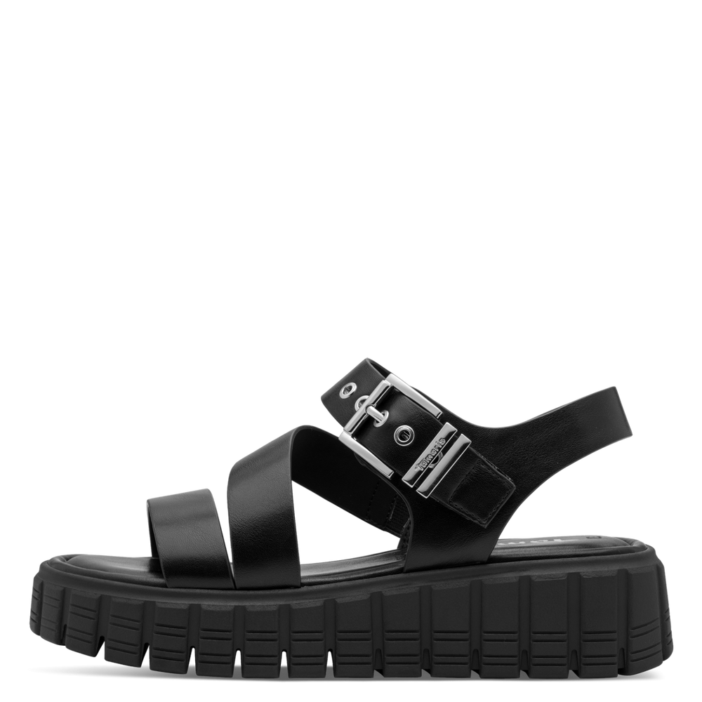 Tamaris Black Leather Sandal