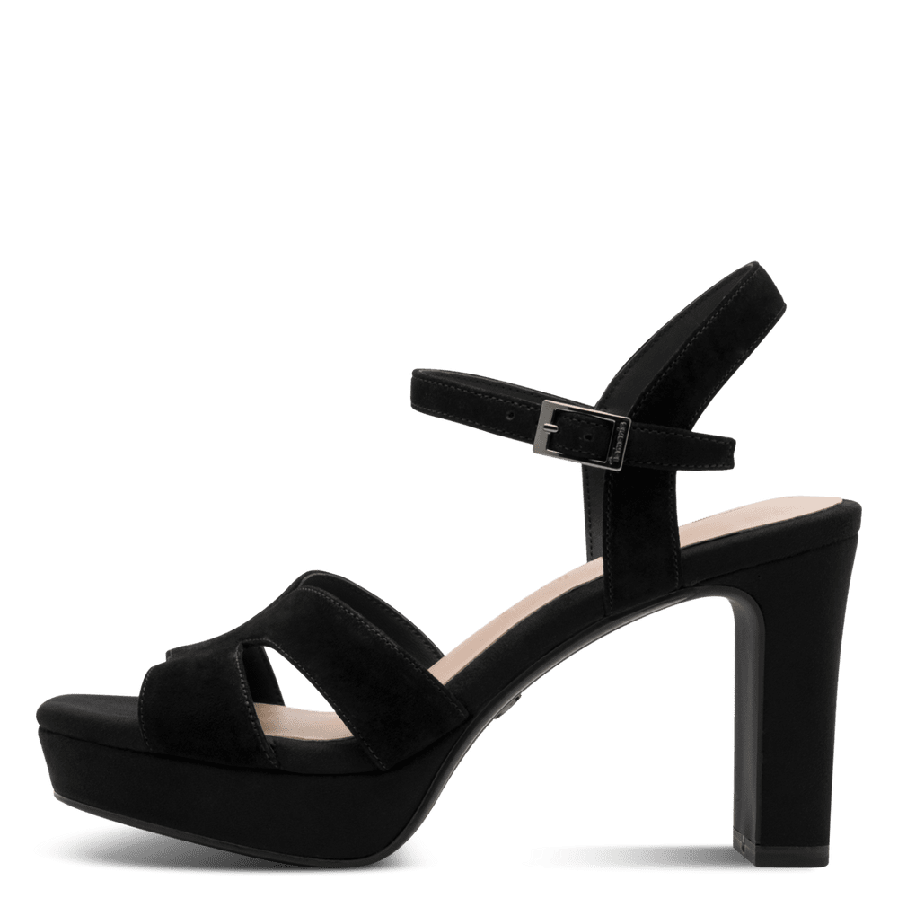 Tamaris Black Suede Dress Sandal