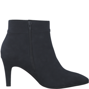 S Oliver Navy Heeled Ankle Boot