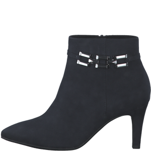 S Oliver Navy Heeled Ankle Boot