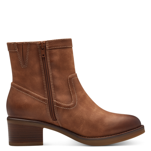 S OLIVER Cognac Western Style Ankle Boot