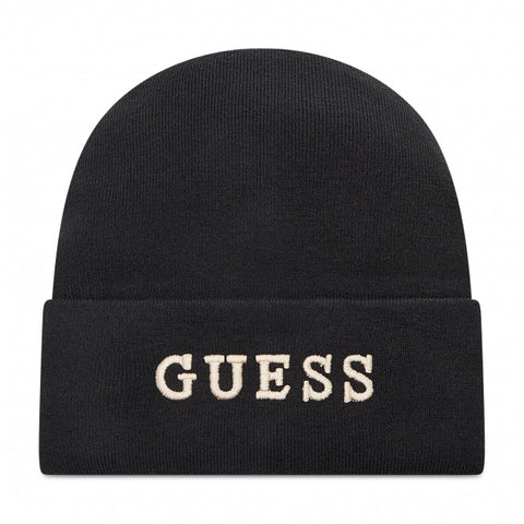 GUESS Embroidered Logo Beanie Black