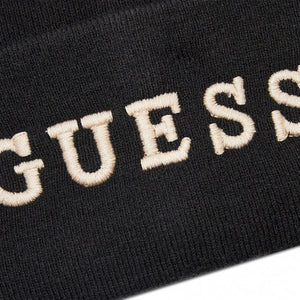 GUESS Embroidered Logo Beanie Black