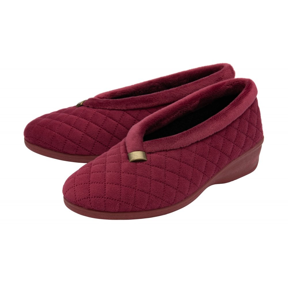 Lotus Bordo Eadie Wedge Slippers